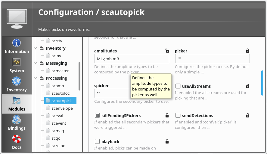 scconfig: tool tips