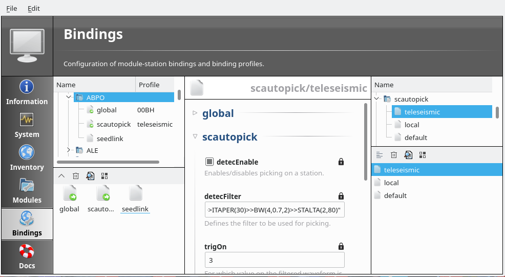 scconfig: bindings configuration