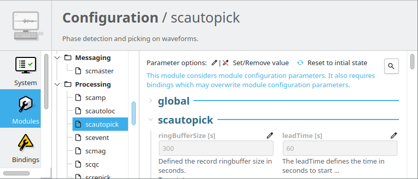 scconfig: no bindings configurations